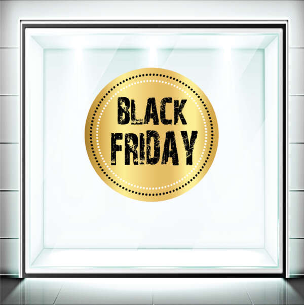 Αυτοκόλλητα Βιτρίνας Black Friday