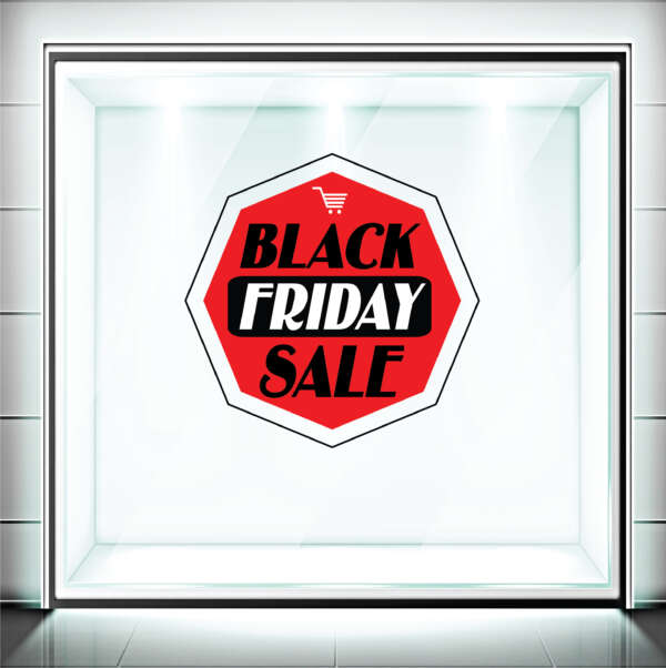 Αυτοκόλλητα Βιτρίνας Black Friday