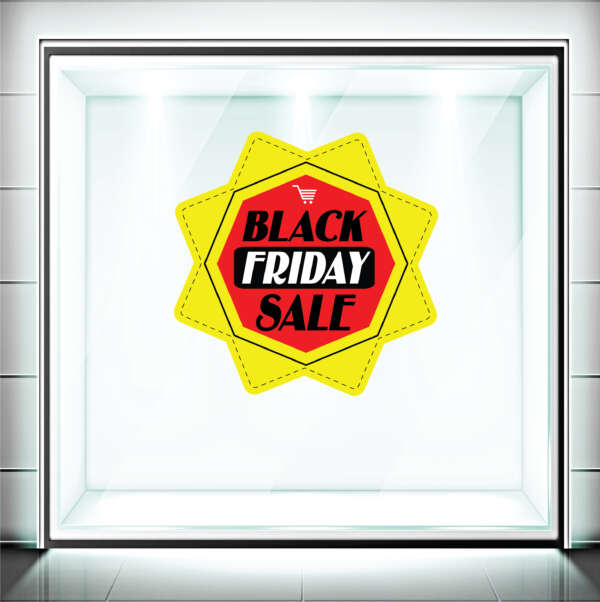 Αυτοκόλλητα Βιτρίνας Black Friday